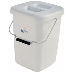 Viereck-Deckeleimer 9L - granit, blau
