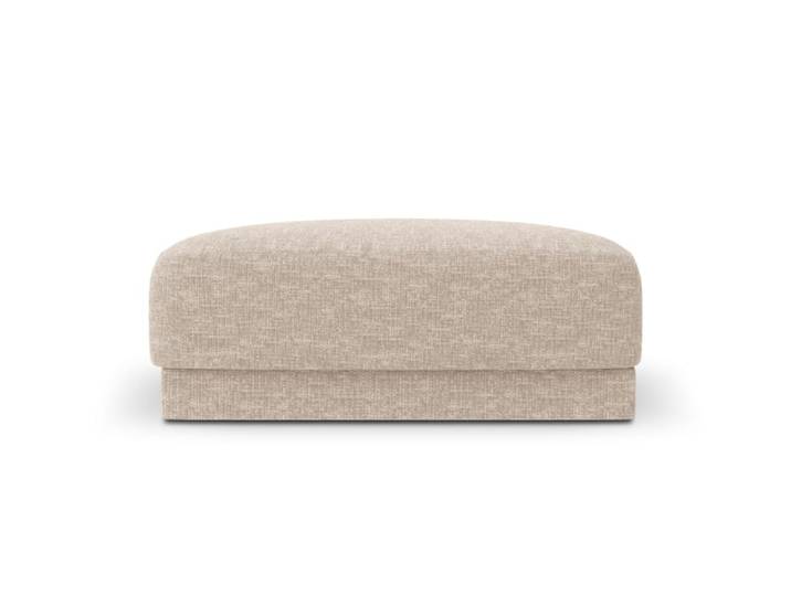 Pouf 1 place en tissu chenille beige