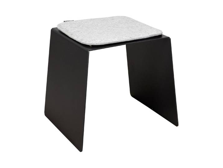 Hocker Cozy, Anthrazit, inkl. Kissen