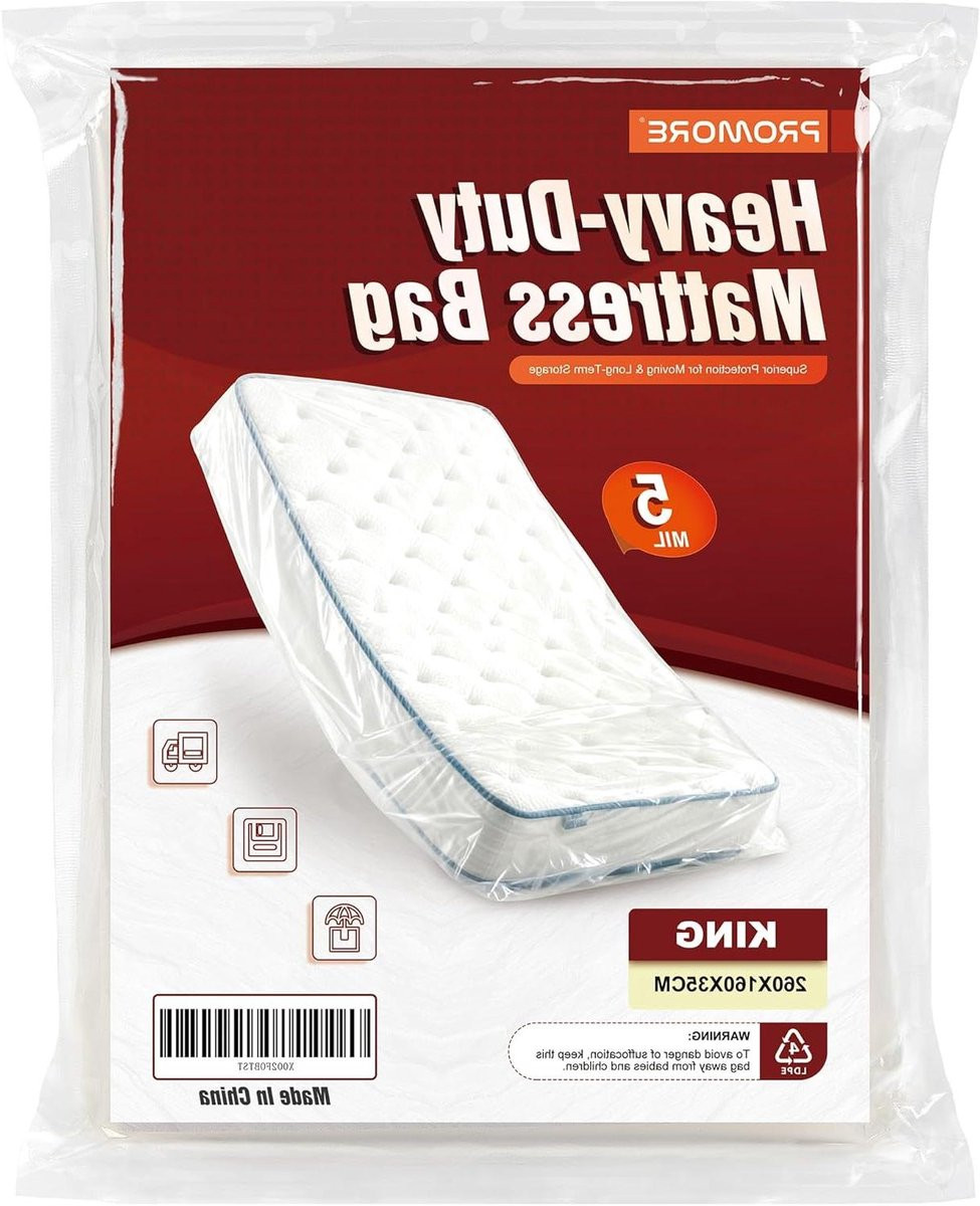 Matrastas Queen Matrashoes voor verhuizing en opslag - Transparant - 5 mm dik