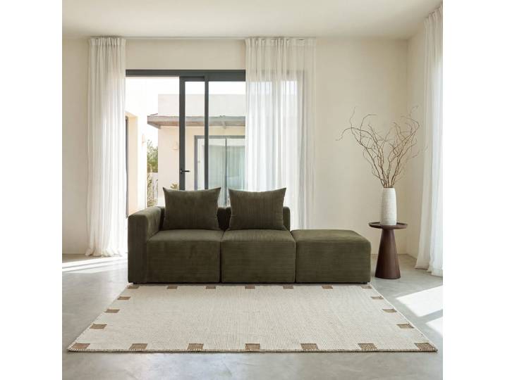 2-/3-Sitzer-Sofa in Khakigrün
