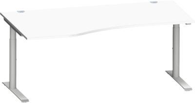 Schäfer Shop Genius Freiformschreibtisch MODENA FLEX, Ansatz links, weiß