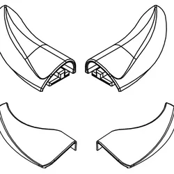 HSK Ersatzteile Wasserleistenendkappe, Chrom, E100211-21-41 E100211-21-41