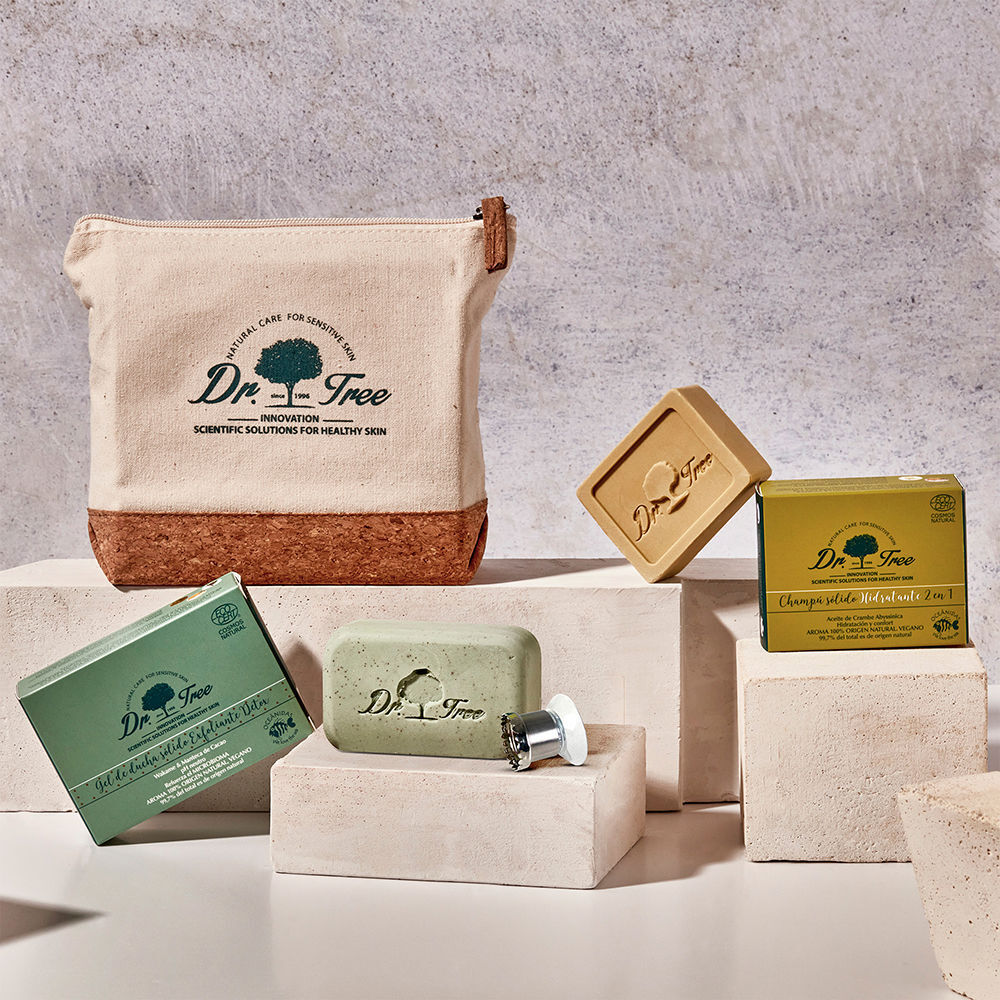 Dr. Tree Shampoo E Gel Sólidos Para Pele Sensível Caso 4 unid.