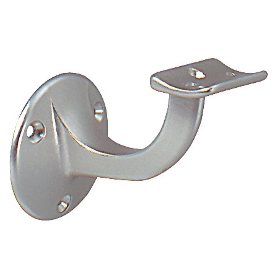 Deni Handlaufträger Edelstahl matt Durchmesser Wandplatte 53 mm gewölbte Auflage (Edelstahl) (5232 0000 83)