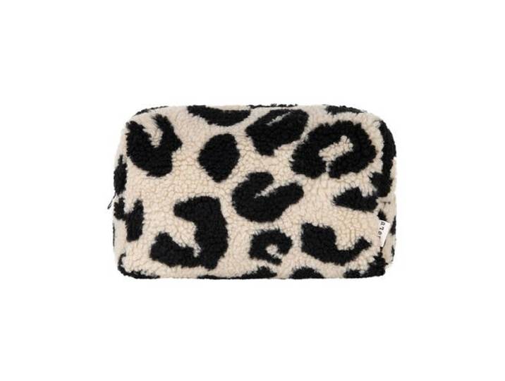 Life of Bulu teddy toilettas met panterprint beige
