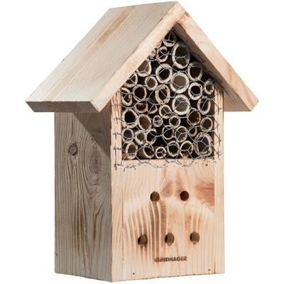 Insektenhotel WINDHAGER "Zur Post", natur, B:20,5cm H:27cm T:12,5cm, Holzwerkstoff, Insektenhotels, Insektenhotel, BxTxH: 20,5x12,5x27 cm