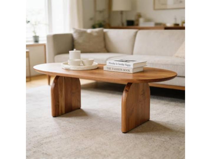 IDIMEX Tamil Couchtisch aus massivem Akazienholz, 120 x 60 cm, Natur - Beistelltisch mit charakteristischer Maserung, Wohnzimmertisch im modernen Design, Coffee Table für natürliche Atmosphäre.
