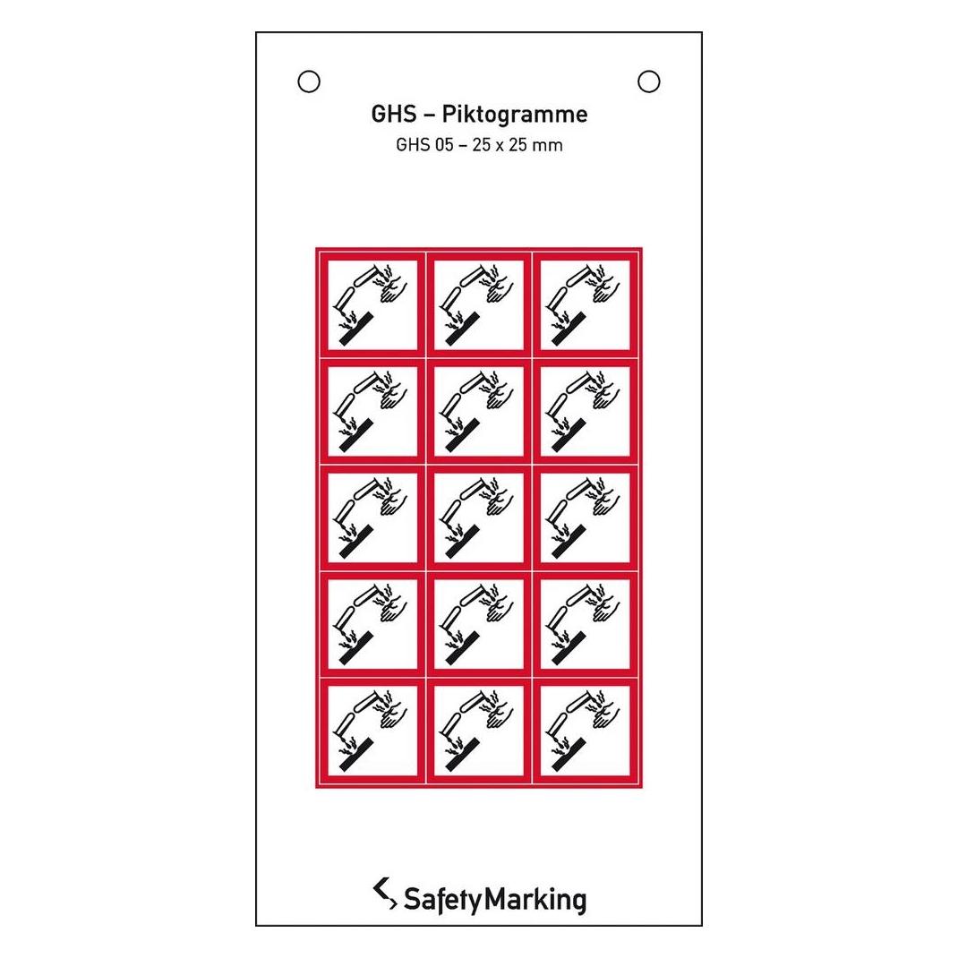 SafetyMarking GHSGefahrenpiktogramm Symbol 05 Ätzwirkung 2. (30.3551.05)