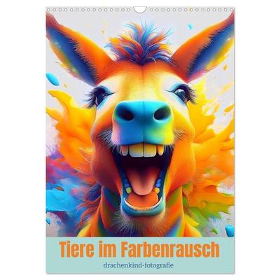 Tiere im Farbenrausch (Wandkalender 2026 DIN A3 hoch), CALVENDO Monatskalender