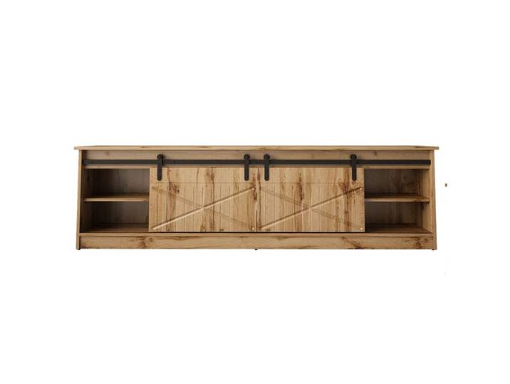 Meuble tv style chêne wotan 200cm