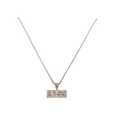 Edelstahlkette URBAN CLASSICS "Urban Classics Unisex Boss Necklace", rosa (gold), Halsketten, Damen, onesize, Zink, Edelstahlkette