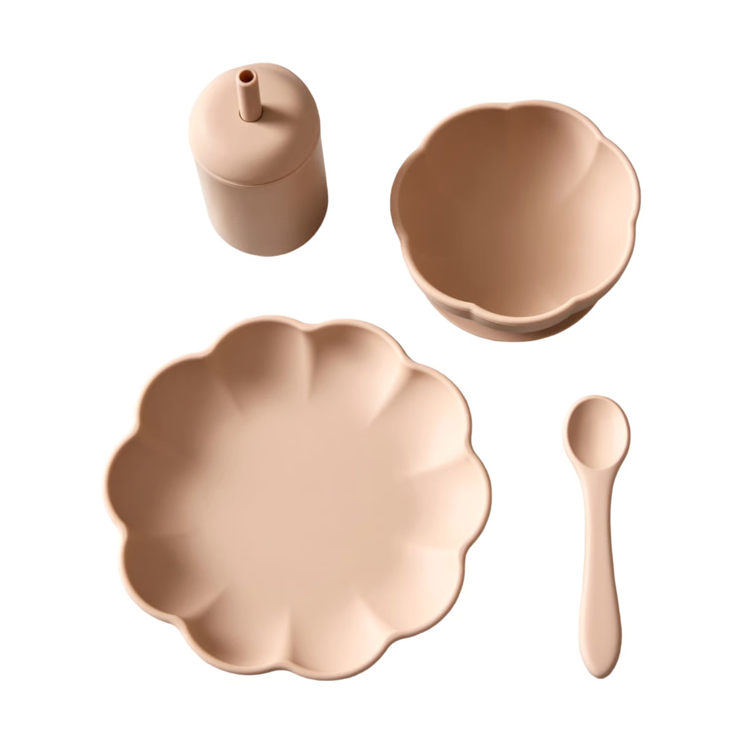 Jack o Juno Little Poppy kinderservies 4-delig Oatmeal