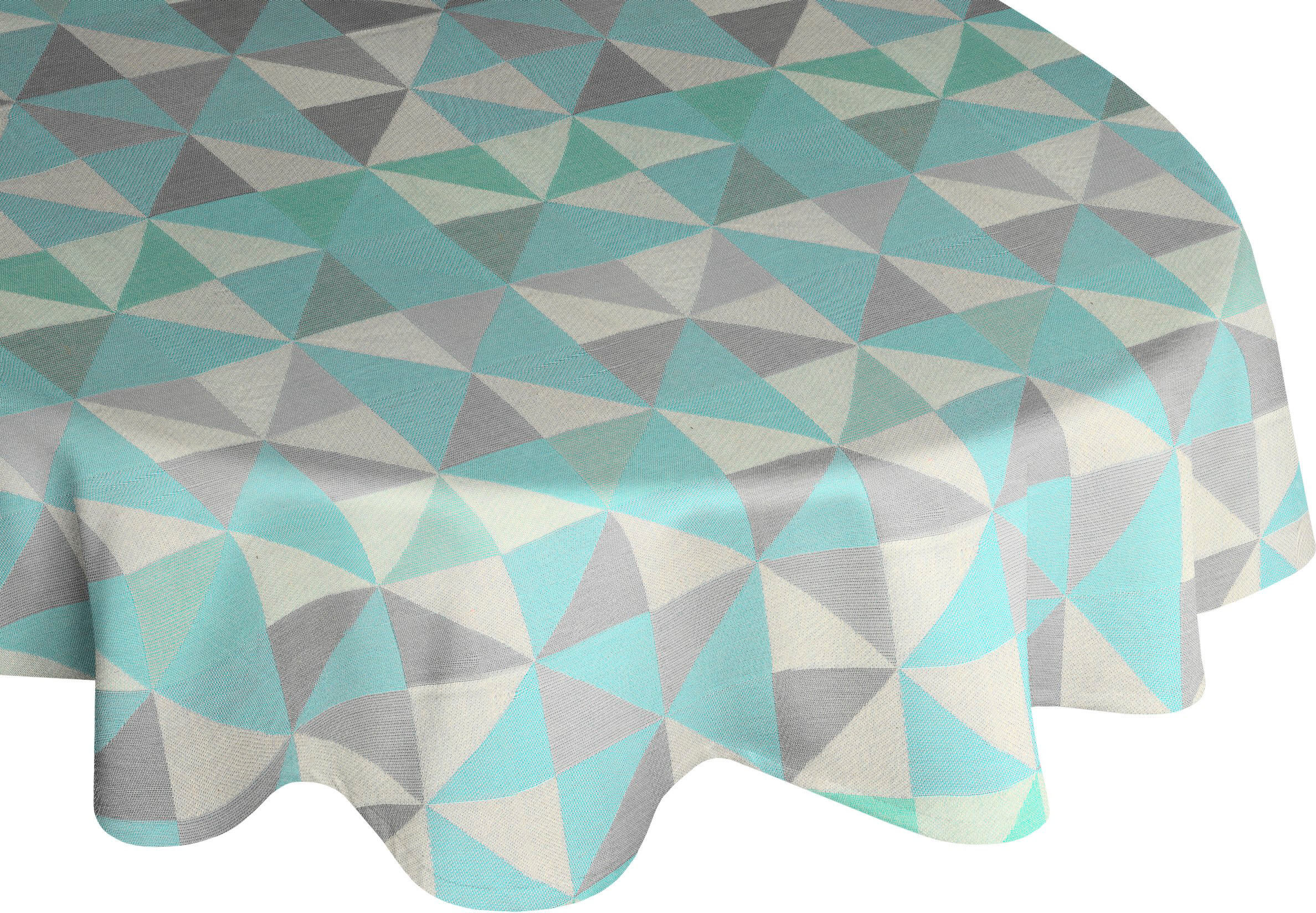 Tischdecke ADAM "Bio Bel" Gr. 1, blau (hellblau), Ø:145cm, Bio-Baumwolle, Tischdecken, Tischdecke, aus 100% Bio-Baumwolle