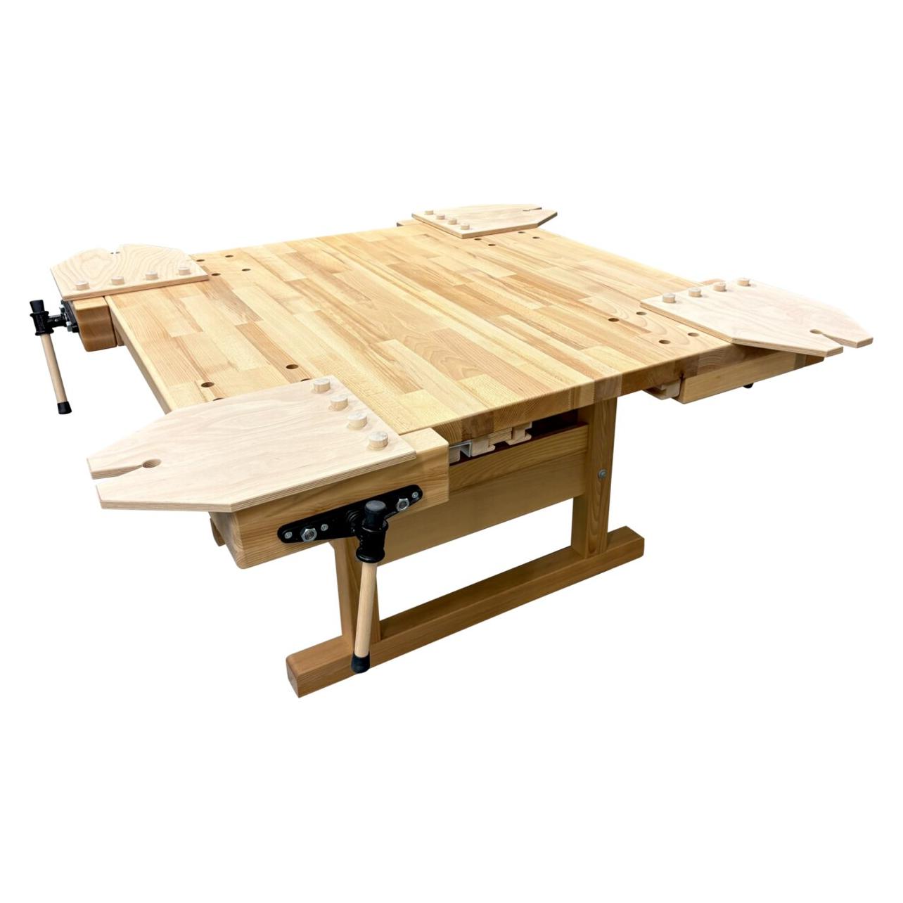 OK-Line Hobelbank Quartett mit Holz-Untergestell (162 cm, 162 cm) (40.0653/4)