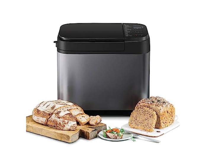 Panasonic SD-YR2540 Premium Grau Vollautomatischer Brotbackautomat, horizontales Design und Hefespender, 32 automatische Programme, zwei Temperatursensoren, 13-Stunden-Zeitvorwahl, Grau