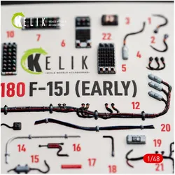 Kelik F-15J (Early) - interior 3D decals for Hasegawa