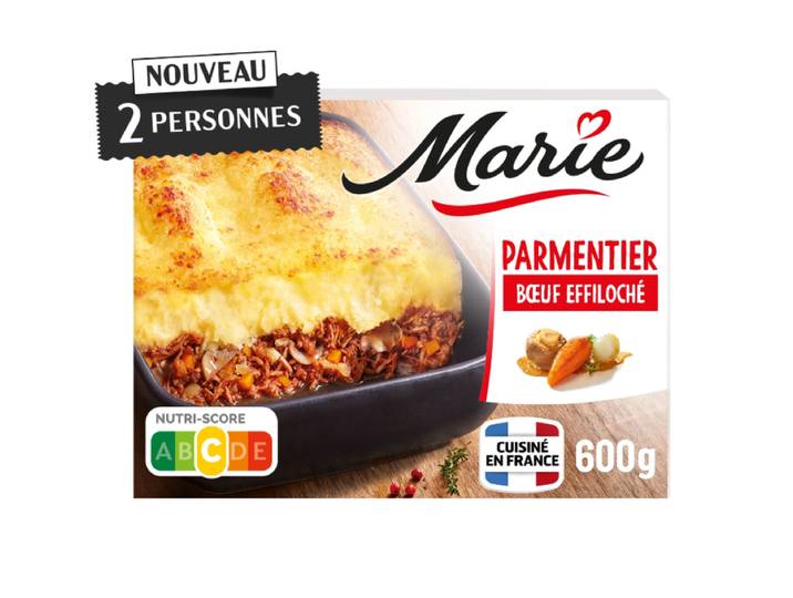 MARIE Plat Préparé Parmentier Bœuf Effiloché 600g