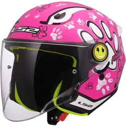 LS2 OF622 Funny II Paws Kinderjethelm pink - S (47/48)