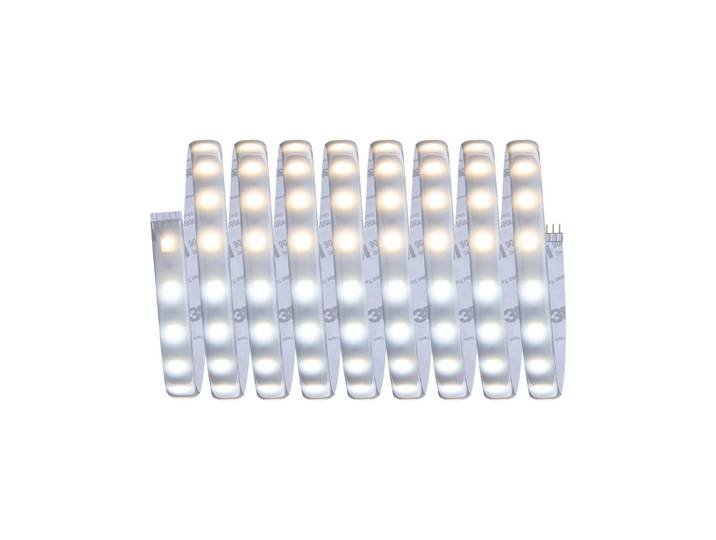Paulmann MaxLED 500 Basisset IP44 CCT ZigBee 3m 500, dimmbar, alu / grau / zink, für Wohn- / Esszimmer, Kunststoff, Modern, Smart LED Strip