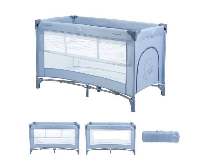 Kikkaboo Baby-Reisebett So Gifted 2 Ebenen, als Beistellbett nutzbar, Matratze inklusive, Laufstallfunktion