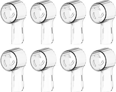 Inspire Essentials Toothbrush Head Covers For Oral B And IO Series Dustproof Cap Protectors clear 8 Pcs