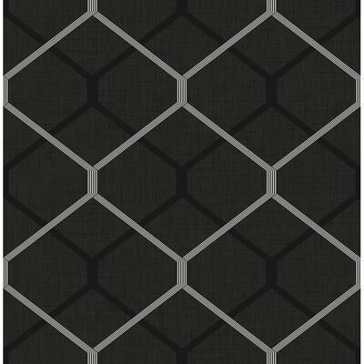 Seabrook Designs Milton Double Hexagon Unpasted Wallpaper