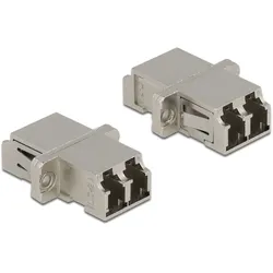 DeLOCK LWL Kupplung LC Duplex Buchse zu LC Duplex Buchse Singlemode Metall