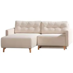 Ecksofa Havin Stoff Beige Natur