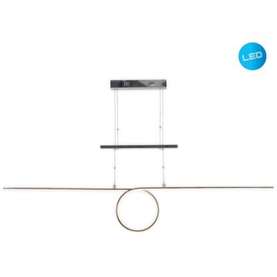NÄVE LED Pendelleuchte "Gegenzug-Pendelleuchte "Loop Line", silber (chrome), Ø 6cm H: 120cm, 1 Stk., Leuchten, modernes Design; helles Licht, LED Pendelleuchte