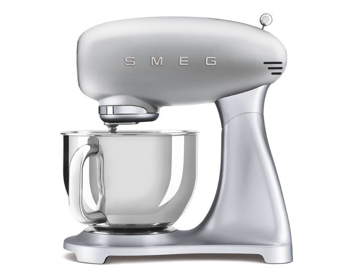 Smeg - Robot Pétrin Sur Socle 4\,8l 800w Gris Métal Smf02sveu