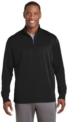 Sport-Tek ST241 Sport-Wick Fleece Full-Zip Jacket in Black size Small