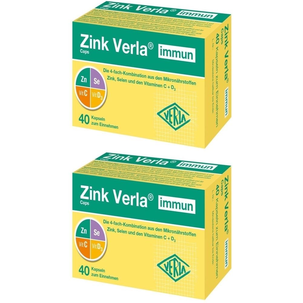 Zink Verla immun Caps x2 2x40 St Kapseln