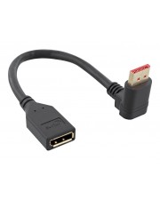 InLine DisplayPort 1.4 Adapterkabel ST/BU 8K4K nach oben gewinkelt schwarz/gold 0,15m 0,15 m Gold Schwarz (17159O)