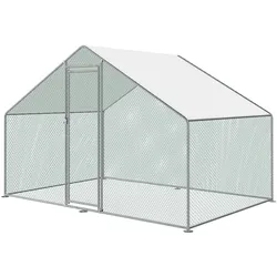 Wiesenfield Hühnerstall Hühnerhaus Hühnergehege Hühnervoliere wetterfest 309 x 200 x 205 cm, Gehege