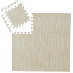 Relaxdays 45 x Bodenschutzmatte Holzoptik weiß Weiß