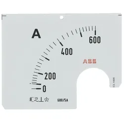 ABB SCL1/600 Wechselskala für AMT 1 Amperemeter SCL1-600 Wechselskala für AMT 1 2CSM110309R1041 SCL1600