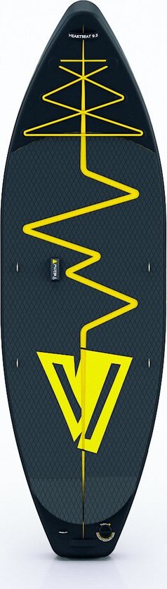 Stand Up Paddle Board - SUP BOARD YellowV aufblasbar (9,5 Fuß / 287 cm) Heartbeat "YOSEMITE" Wildwasser / Fluss