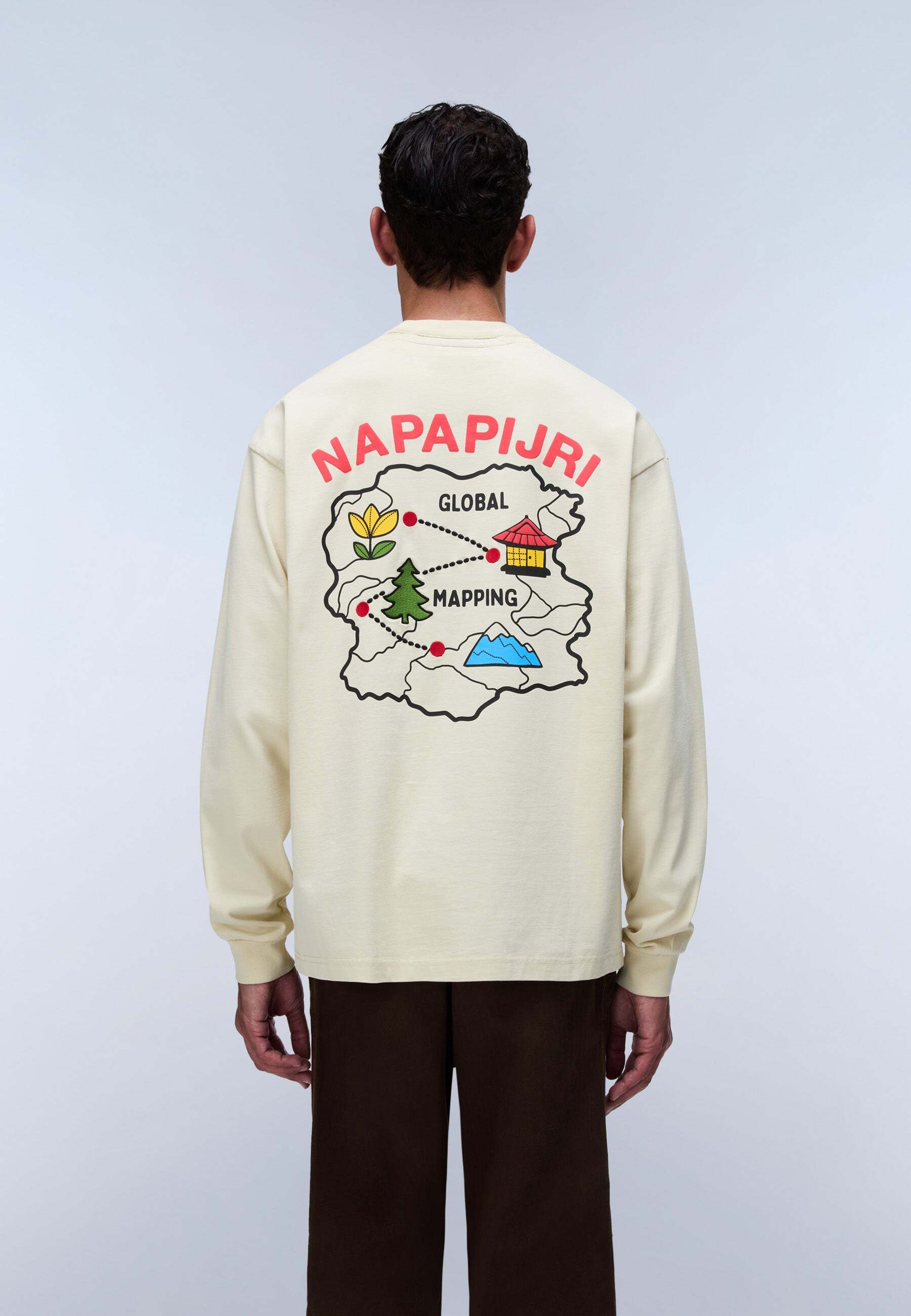 Langarmshirt NAPAPIJRI "Napapijri Langarmshirt S-TENRI LS", Herren, Gr. L, beige, Obermaterial: 100% Baumwolle CO., Shirts Langarmshirt beige L