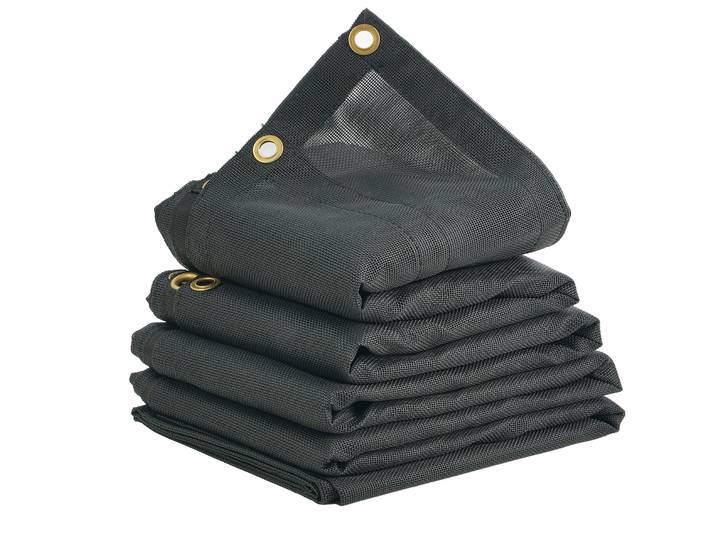SucceBuy Bâche en maille pour camion à benne basculante de 18 oz, revêtement en PVC, couverture robuste avec sangle renforcée pour système de camion à benne basculante manuel ou électrique