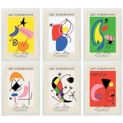 POSTER Set Mit 6 Illustrationen Von Joan Miró Surrealismus A3 Weißer Rahmen