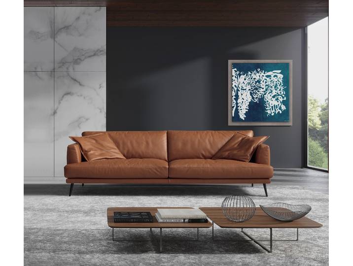 2,5-Sitzer EGOITALIANO Sophia, Designsofa mit extrakomfortablem Sitzkomfort, Breite 214cm , rot (brick), B:214cm H:77cm T:96cm, Leder BULL (Echtes Rindsleder). Geschliffenes, pigmentiertes und behandeltes Rindsleder mit einer Dicke von 1, 3-1, 5 mm. Es handelt sich um ein weiches, geschütztes Leder. Eine leichte Deckschicht schützt sie vor Flecken, ohne ihre ursprünglichen Eigenschaften zu verändern. Dieses geschützte Leder kombiniert die Vorteile von Natürlichkeit und Weichheit mit einer guten Beständigkeit gegen Verschleiss und Ausbleichen. Das Vorhandensein der charakteristischen Zeichen, die das Leben des Tieres bestimmen, wie Narben, Körnungsunterschiede, Falten, Adern, Disharmonien in Farbtönen, beweisen ihre absolute Echtheit und grossen Wert., Sofas, 2 5-Sitzer, Daunenfederung, inkl. 2 Kissen
