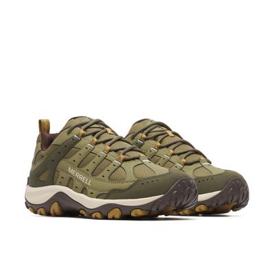 Wanderschuh MERRELL "ACCENTOR 4 SPORT GORE-TEX", Herren, Gr. 43, Synthetik, grün (olivine), Leder, Schuhe Wanderschuh, wasserdicht dank Gore-Tex Membrane