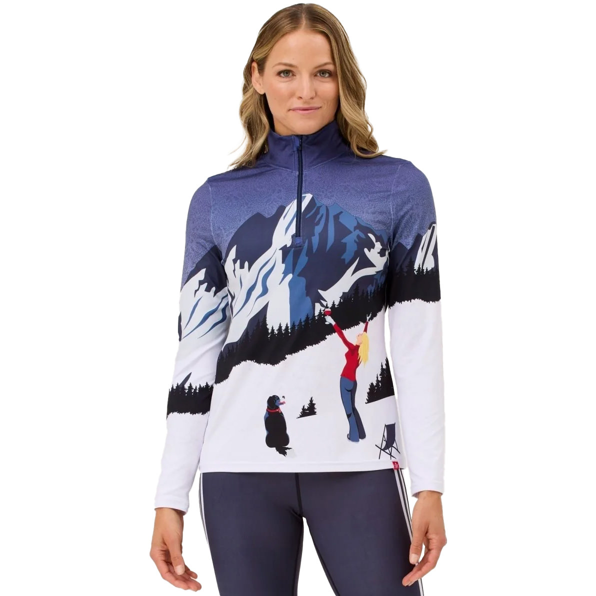Krimson Klover Damen Skishirt POWDER HOUND navy - M