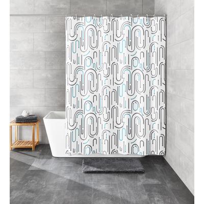 Duschvorhang KLEINE WOLKE "» Vision«", grau, B:180cm H:200cm, Polyester, Duschvorhänge