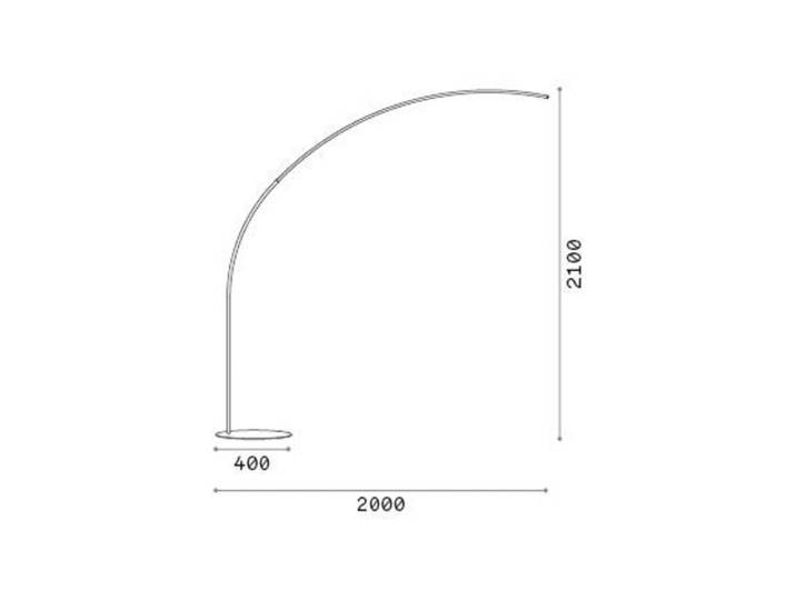 IDEAL LUX Bogenlampe Comet, schwarz, für Wohn- / Esszimmer, Metall, Modern, Stehlampe