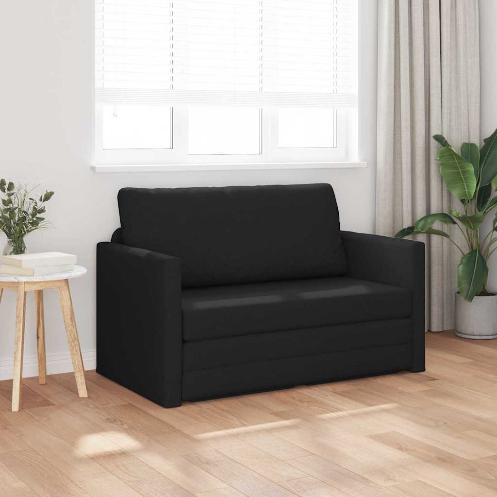 vidaXL Canapé-Lit Noir 124 x 71 x 78 cm tissu