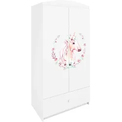 BABYKLEIDERSCHRANK 2 Türen Weiß
