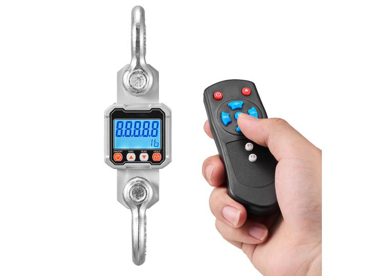 Pèse-grue numérique SucceBuy 3000kg/10000kg avec écran LCD et télécommande à 3 unités de mesure, balance suspendue industrielle pour garage et usine