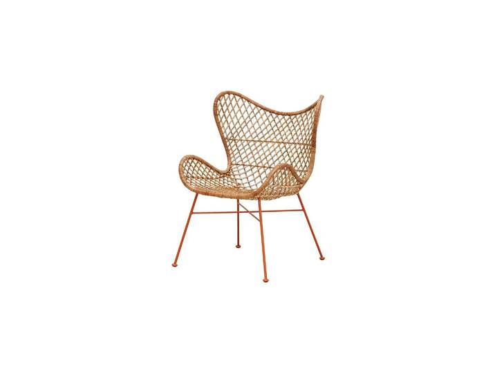 Fauteuil en rotin beige, fixe, tissé - Chehoma, Tangerine - 68x66
